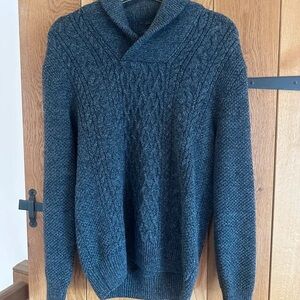 Zara Men's Dark Gray Turtleneck Sweater